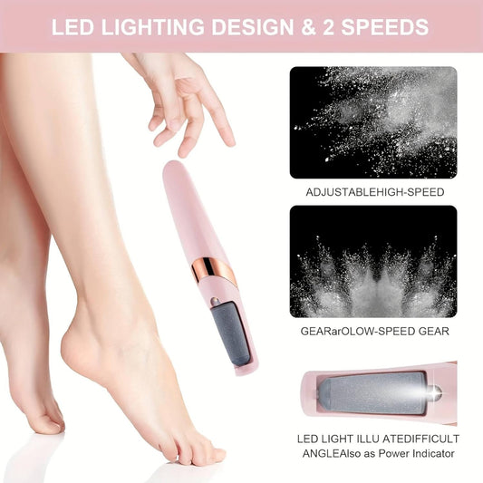 Electric Foot Callus Remover - Rechargeable Pedicure Tool Kit