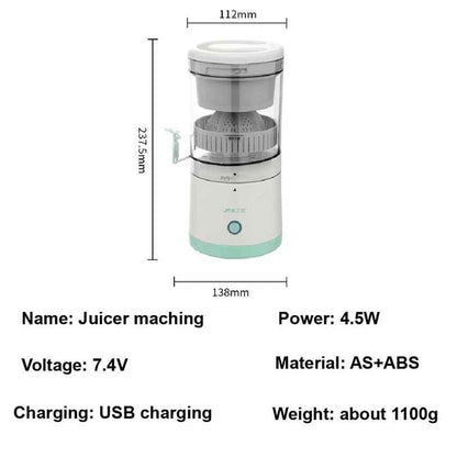 Shopfinity Rechargeable Automatic Citrus Press Juicer with USB Charging